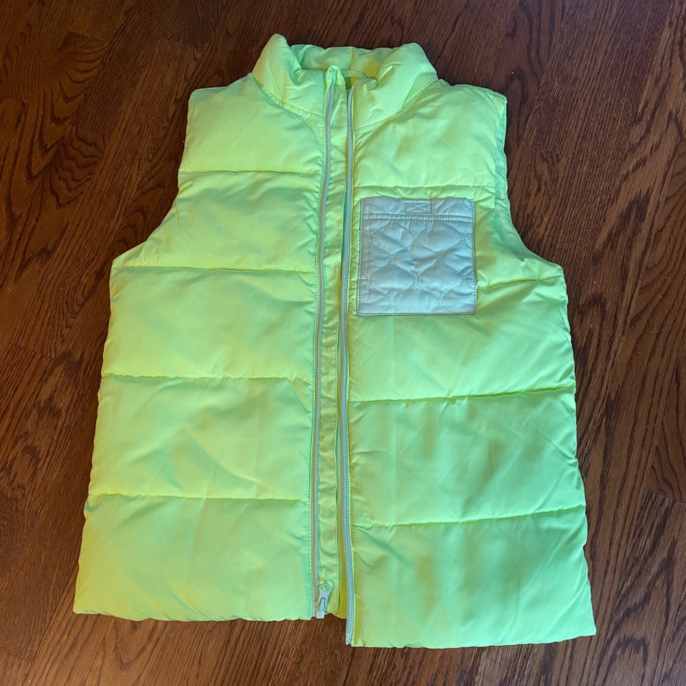 Neon Yellow Puffer Vest with Pocket (Cat & Jack)